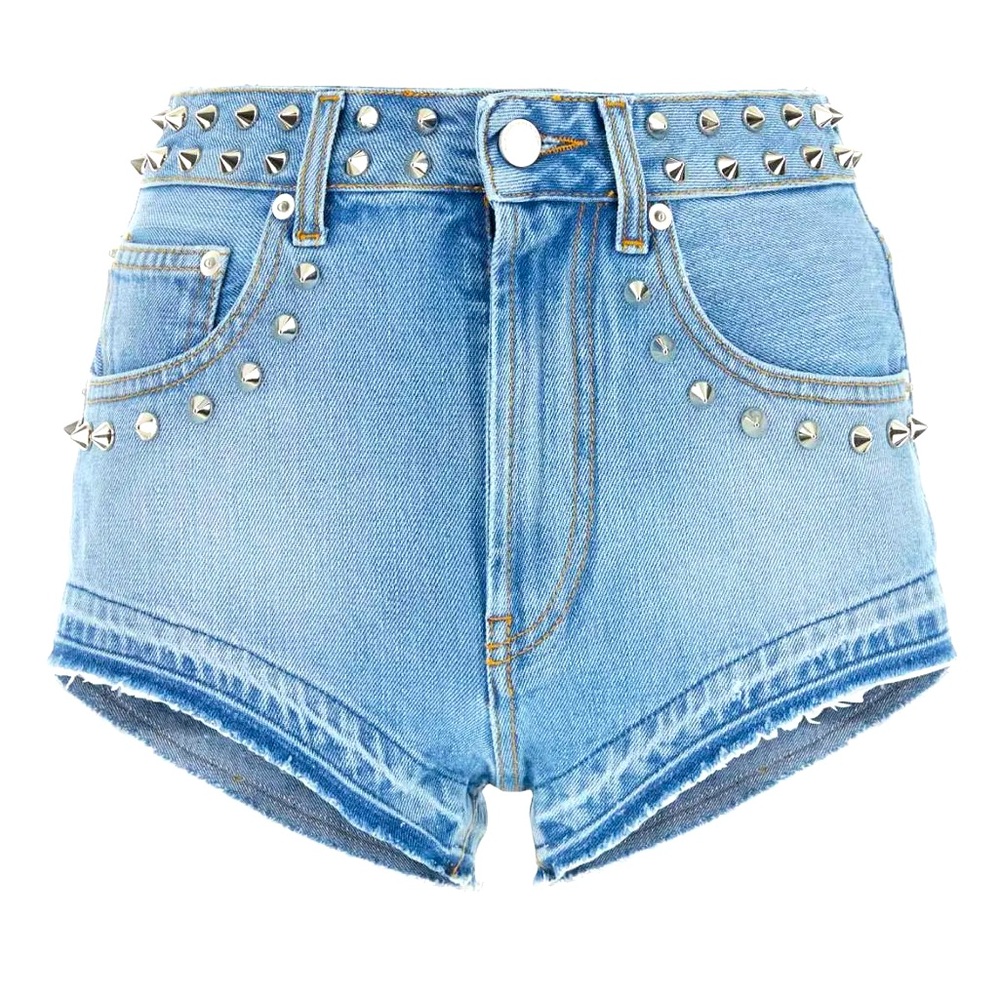 Alessandra Rich
Alessandra Rich Spike Embellished Denim Shorts